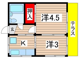 ガ－デンハイツＢの物件間取画像